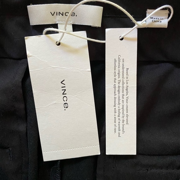 NWT Vince High Waist Tailored Pants. Black. size 8 - Picture 8 of 11
